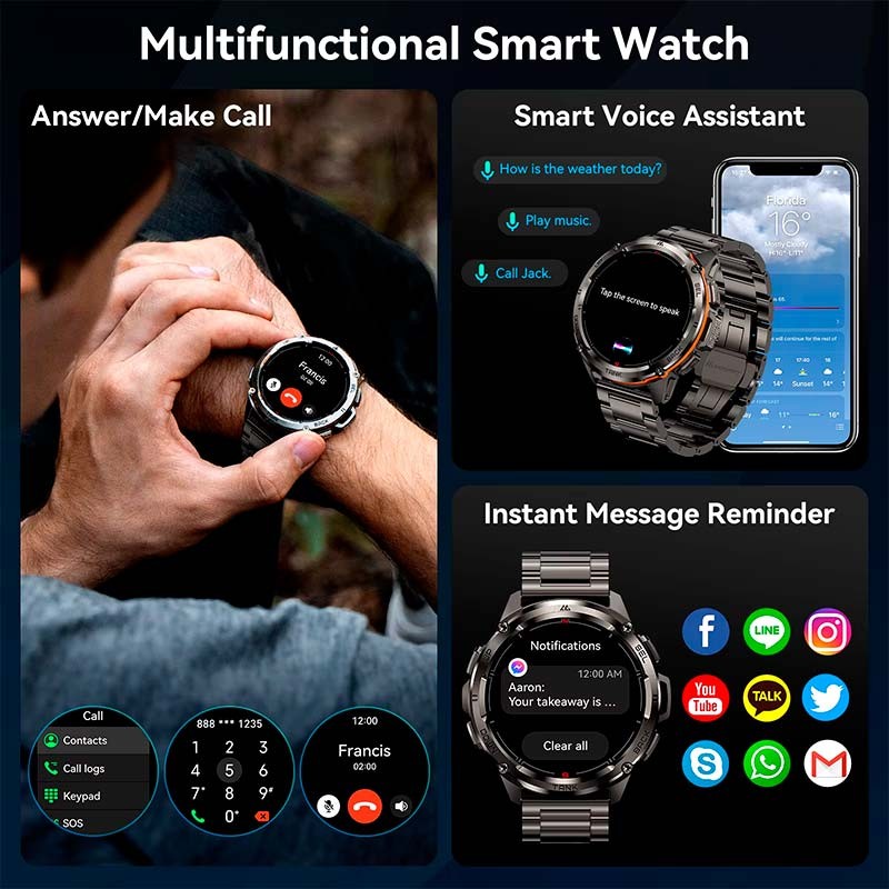 Kospet Tank T3 Ultra Edição Especial Preto - Smartwatch - Item5