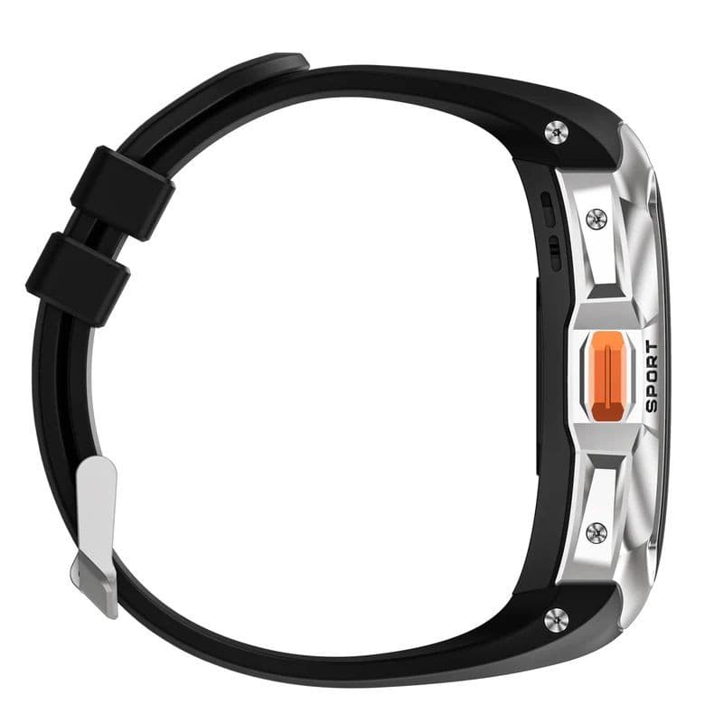 Lateral de Kospet Tank X2 Ultra GPS Prata - Relógio inteligente