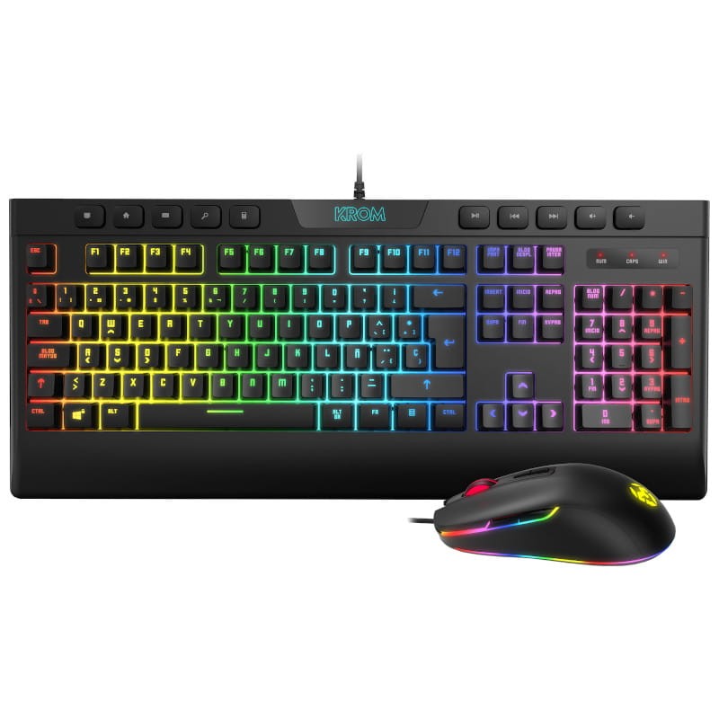 Pacote de jogos Teclado mecânico e mouse Krom Kalyos RGB - 6400 DPI Switch vermelho - Item