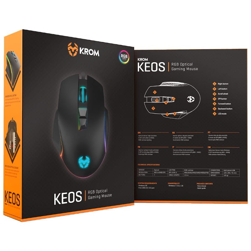 Souris Gaming Krom Keos RGB Noir - 6400 DPI - Ítem13