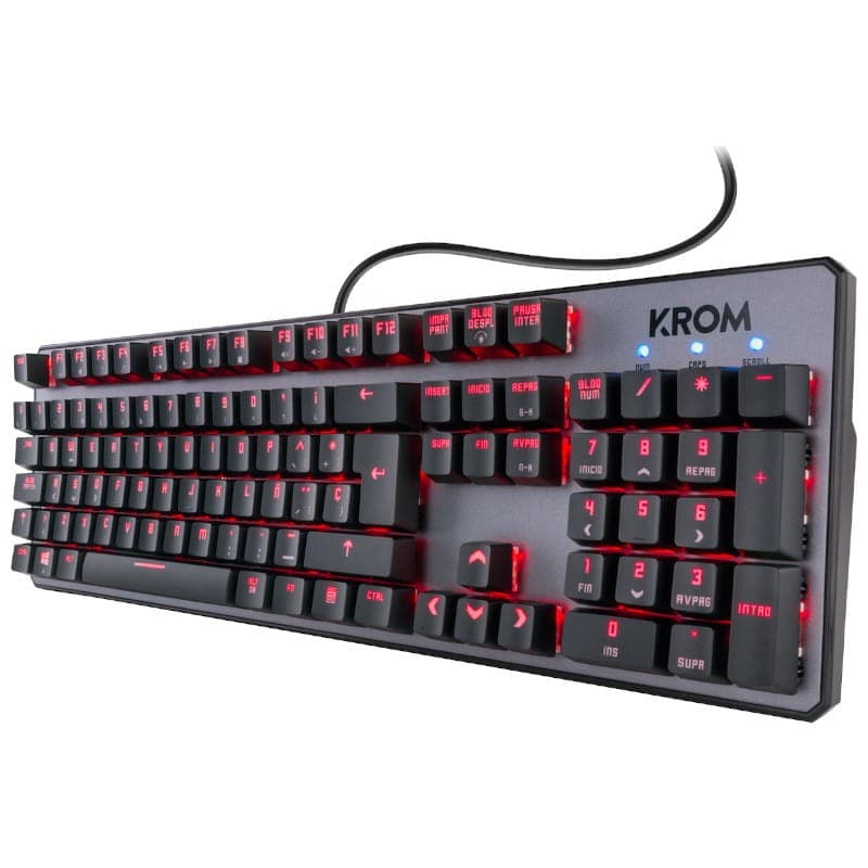 Krom Kernel Clavier Mécanique de Jeu RVB Noir - Adaptable