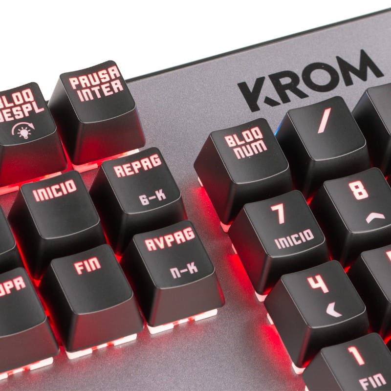 Teclado mecânico para jogos Krom Kernel RGB Preto Vermelho Switch - Item6