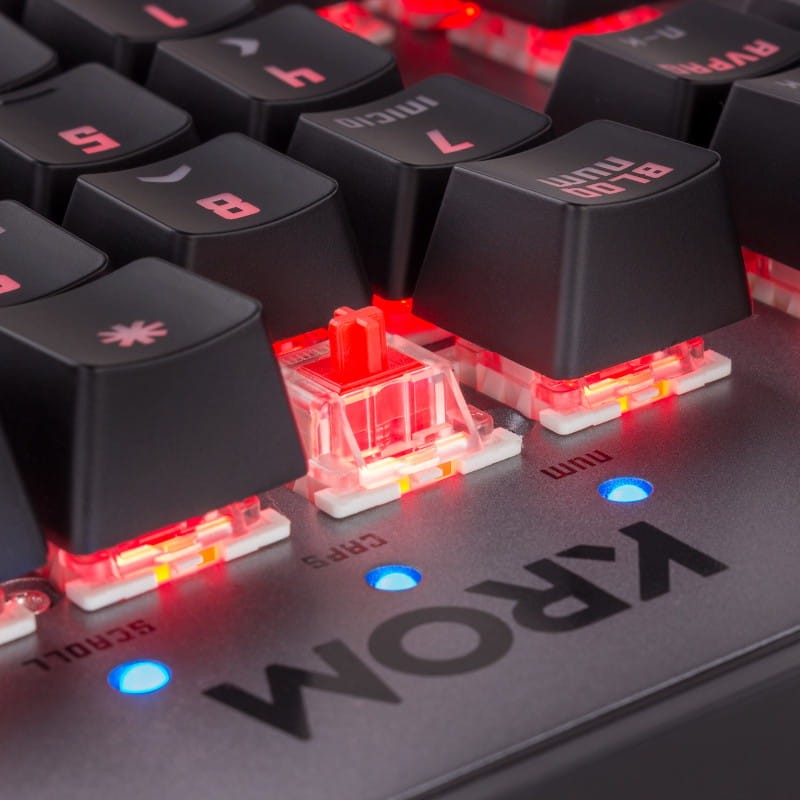 Clavier de jeu mécanique Krom Kernel RGB Noir Switch Rouge - Ítem7