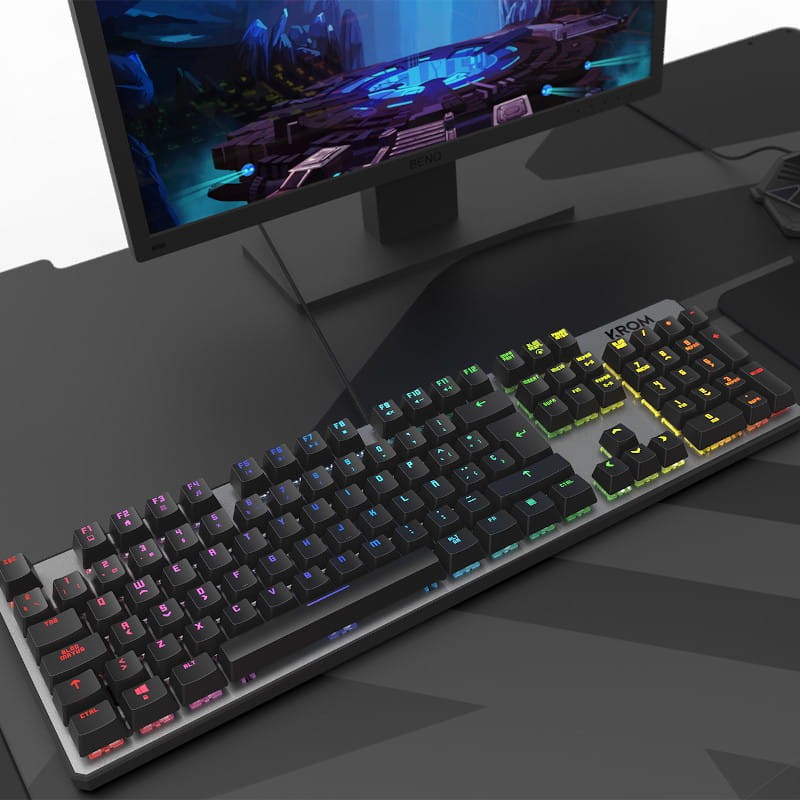 Clavier de jeu mécanique Krom Kernel RGB Noir Switch Rouge - Ítem8