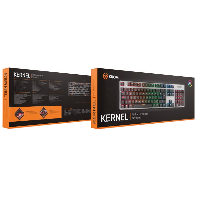 Clavier de jeu mécanique Krom Kernel RGB Noir Switch Rouge - Ítem9