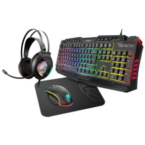 Krom Kritic Kit Gaming RGB Teclado, Fones de ouvido, Mouse, Mat
