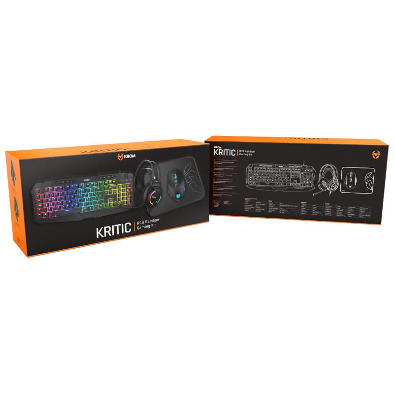 Krom Kritic Kit Gaming RGB Teclado Auriculares Raton Alfombrilla - Ítem4