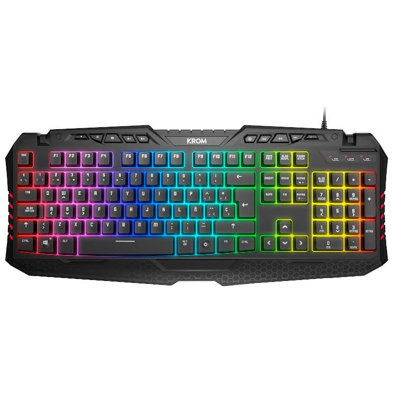 Teclado De Membrana Gaming Krom Kyra Retroiluminado Negro - Ítem