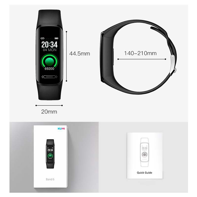 Pulseira de atividade Kumi Smart Band 6 - Item9