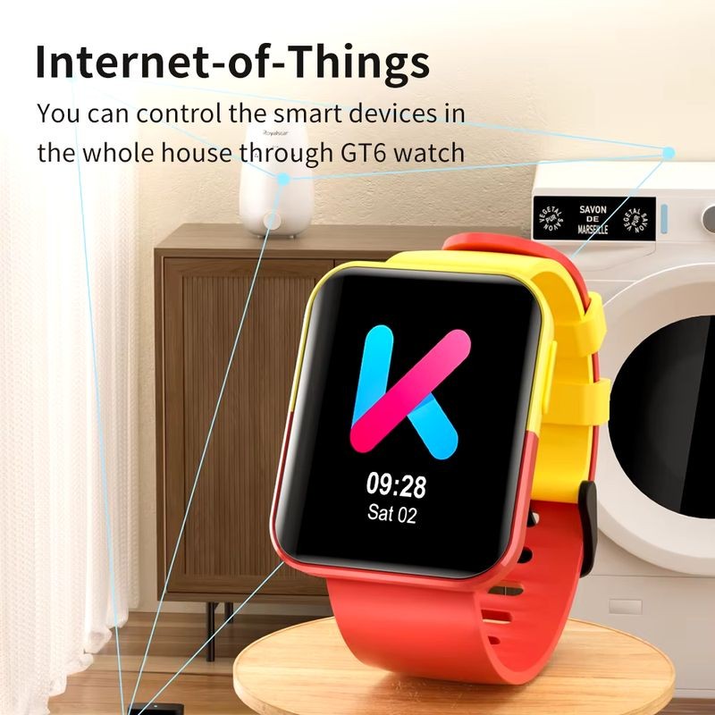 Kumi GT6 Azul/Vermelho - Relógio inteligente - Item4