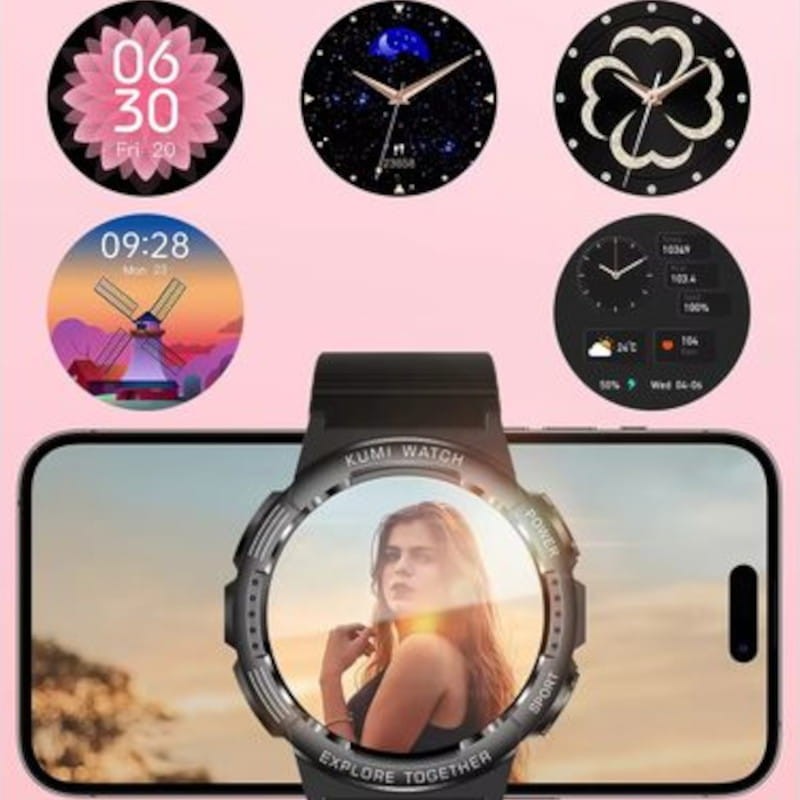 Kumi K6 Noir - Montre Connectée - Ítem1