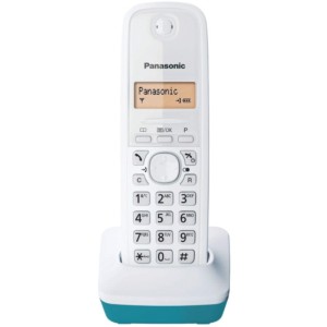 Panasonic KX-TG1611 Turquesa, Blanco - Teléfono inálambrico DECT