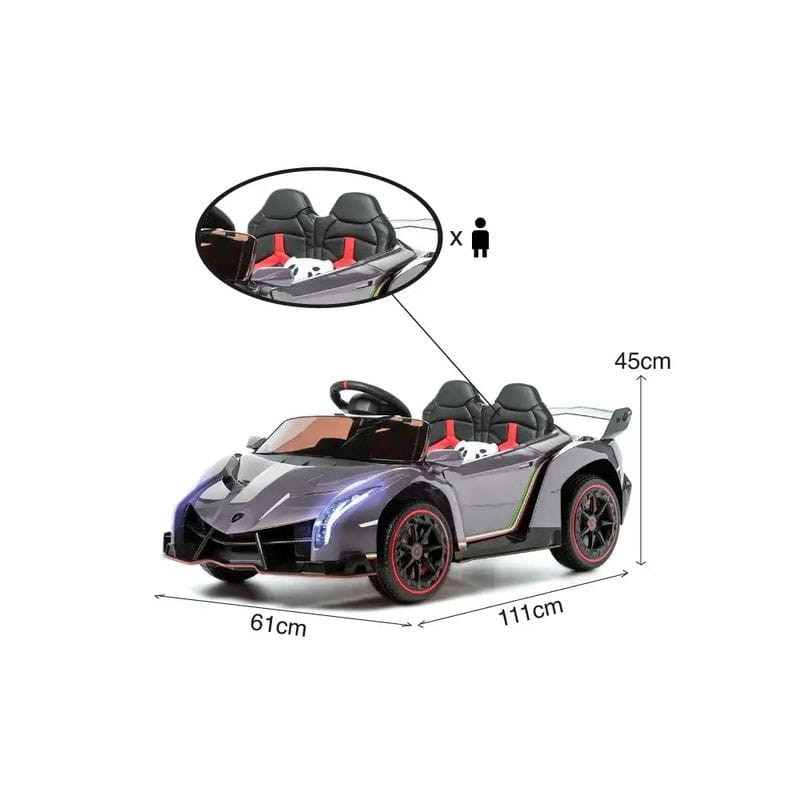 Lamborghini Veneno 12v Peinture Métallisée Grise - Voiture électrique pour enfants - Ítem13