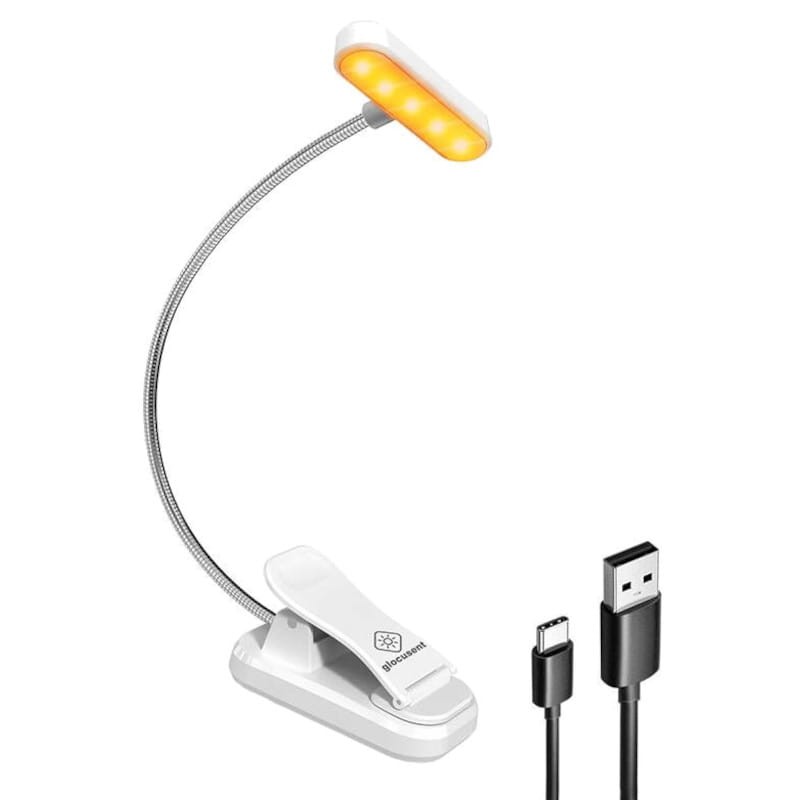 Lámpara Inalámbrica Glocusent GLCSNTA1806 Clip USB Tipo C 650mAh Blanco - Ítem