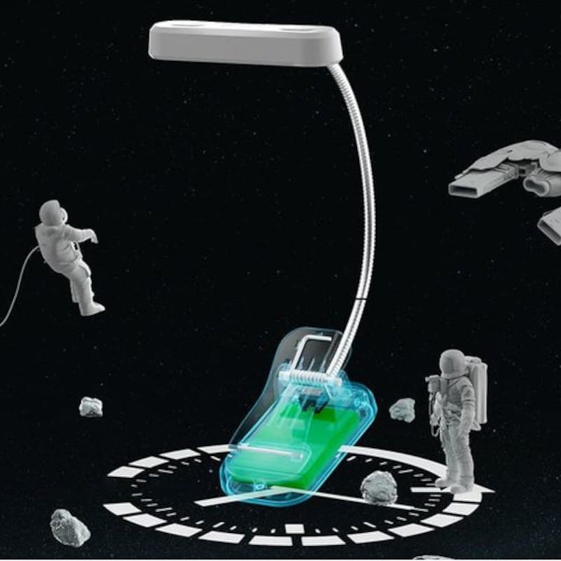 Lámpara Inalámbrica Glocusent GLCSNTA1806 Clip USB Tipo C 650mAh Blanco - Ítem4