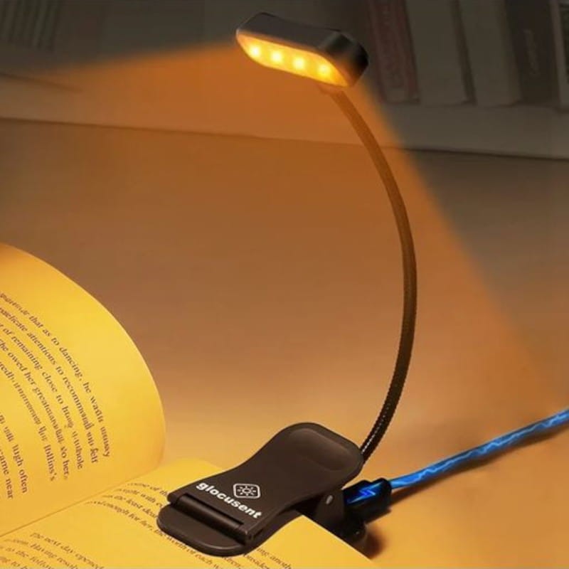 Lampe sans fil Glocusent GLCSNTA1806 Clip USB Type C 650mAh Noir - Ítem1