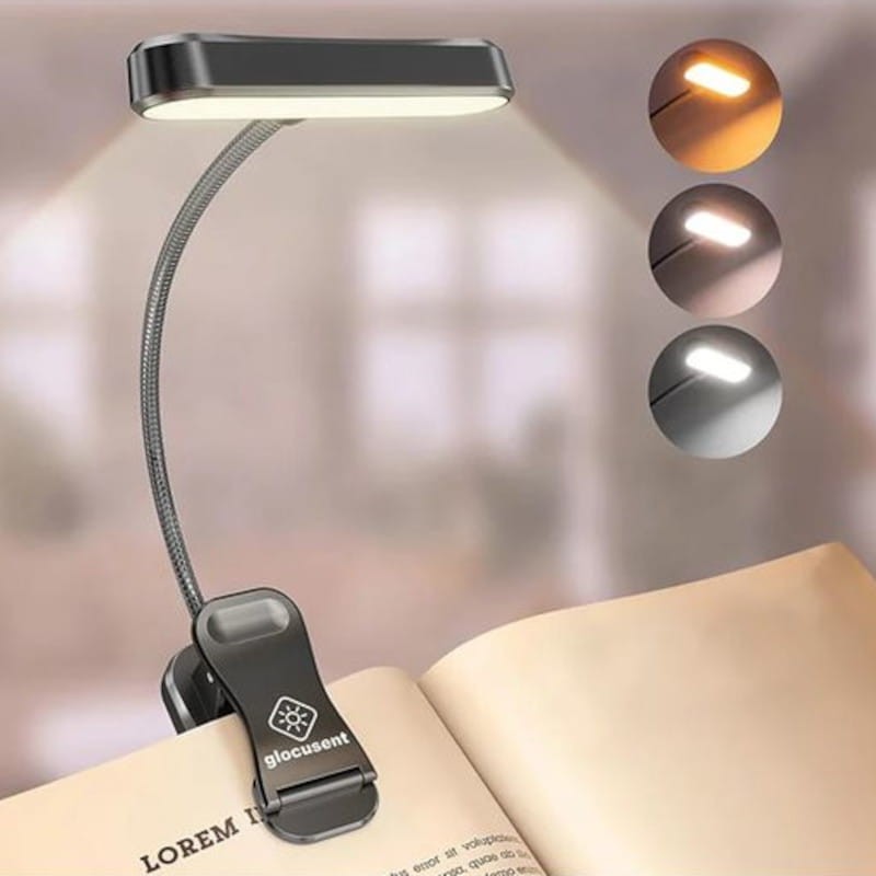 Lampe sans fil Glocusent GLCSNTA1806 Clip USB Type C 650mAh Noir - Ítem3