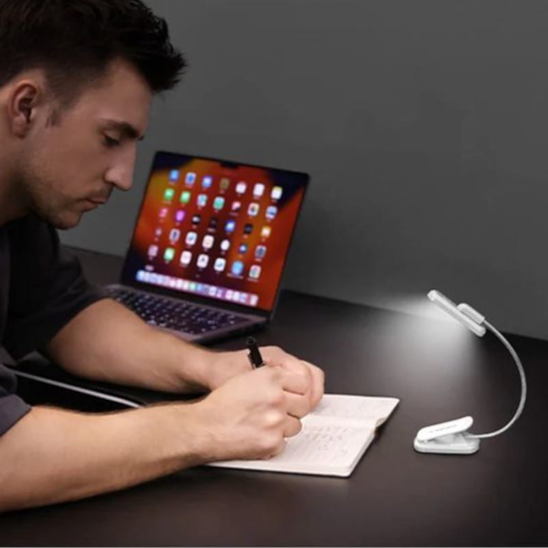 Lámpara Inalámbrica Glocusent GLCSNTA2401 Clip Adaptable USB Tipo-C 1000mAh Blanco - Ítem3