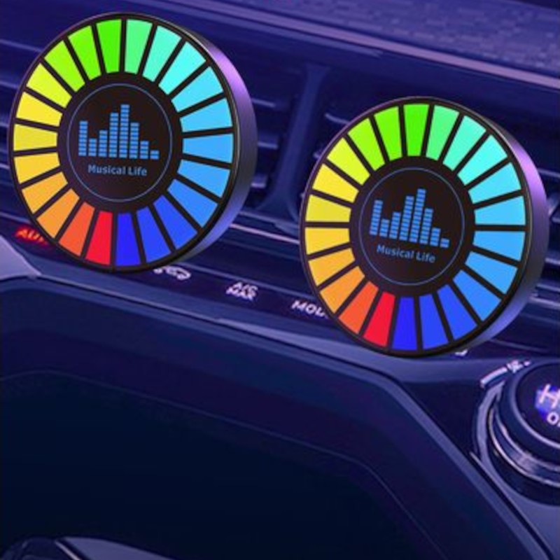 Lampe LED LS130 Contrôle du son et de la musique pour voiture RVB USB Type C Noir - Ítem1