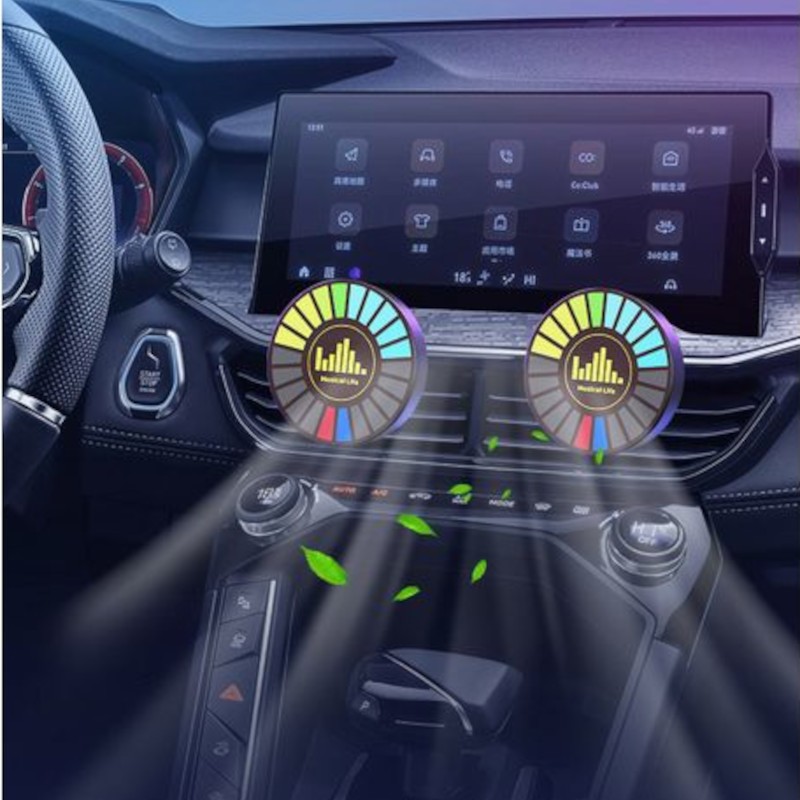 Lampe LED LS130 Contrôle du son et de la musique pour voiture RVB USB Type C Noir - Ítem3