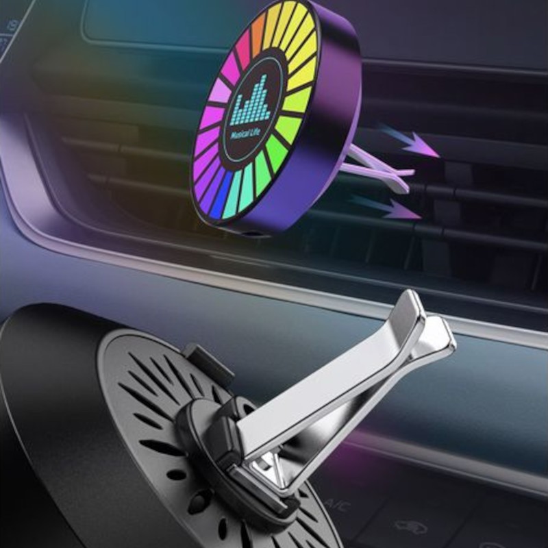 Lampe LED LS130 Contrôle du son et de la musique pour voiture RVB USB Type C Noir - Ítem4