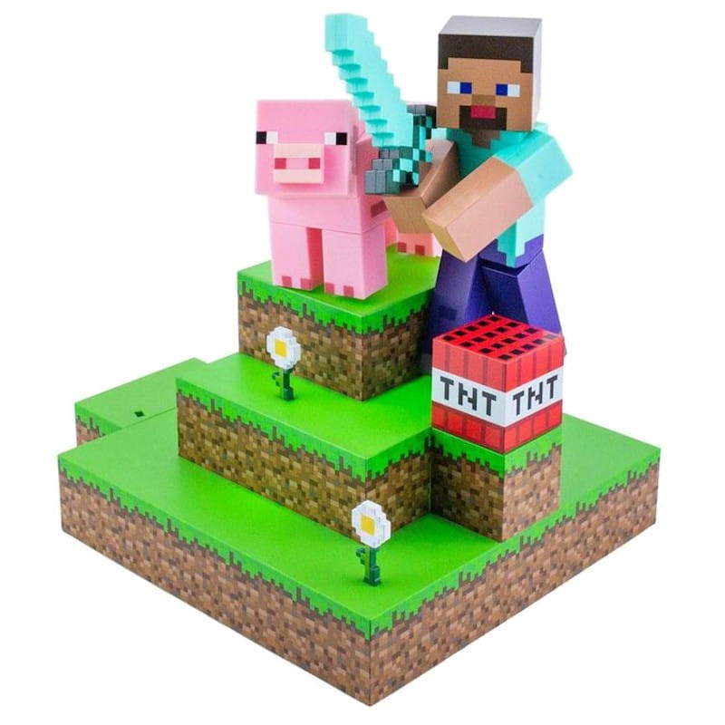 Lámpara Paladone Steve Diorama Minecraft - Ítem