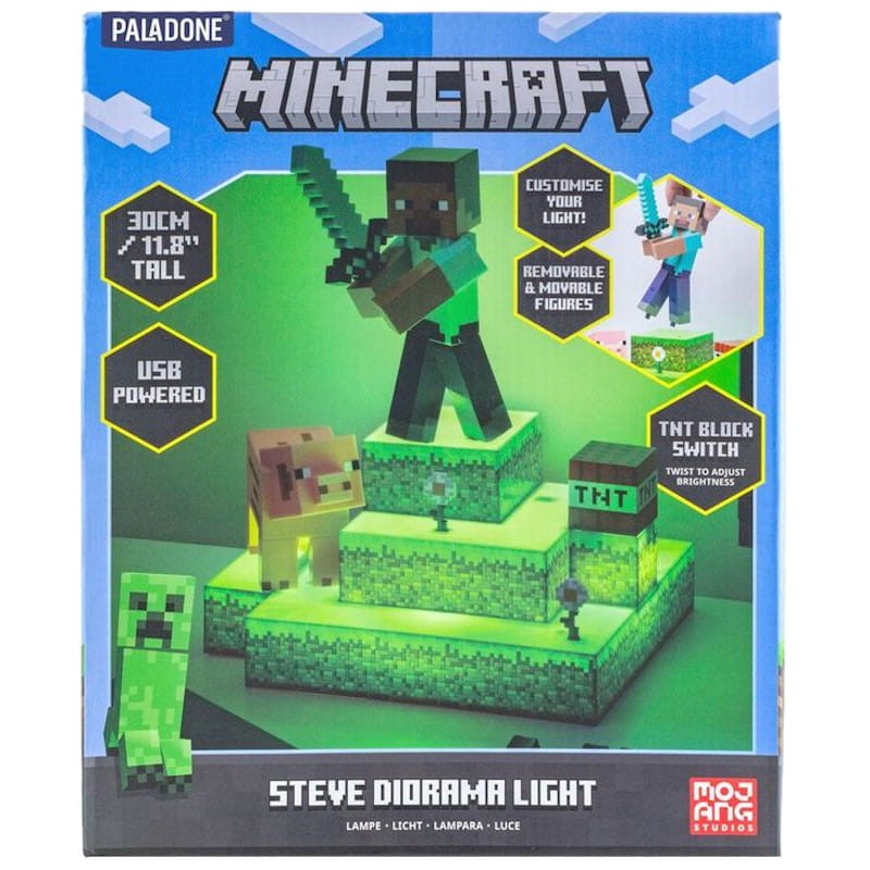 Lampada Minecraft Steve Icon Light Paladone