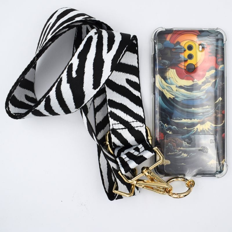 Lanyard pour Téléphone Portable Blanc et Noir - Universel avec Carte pour Toutes les Coques - Ítem1