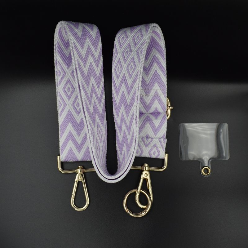 Lanyard Para Telemóvel Lavanda e Branco - Universal com Cartão para todas as capas - Item2
