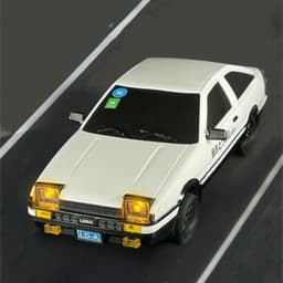 Frontal de LD1801 AE86 1/18 2.4G (Gyro Version) Drift Blanco - Coche RC
