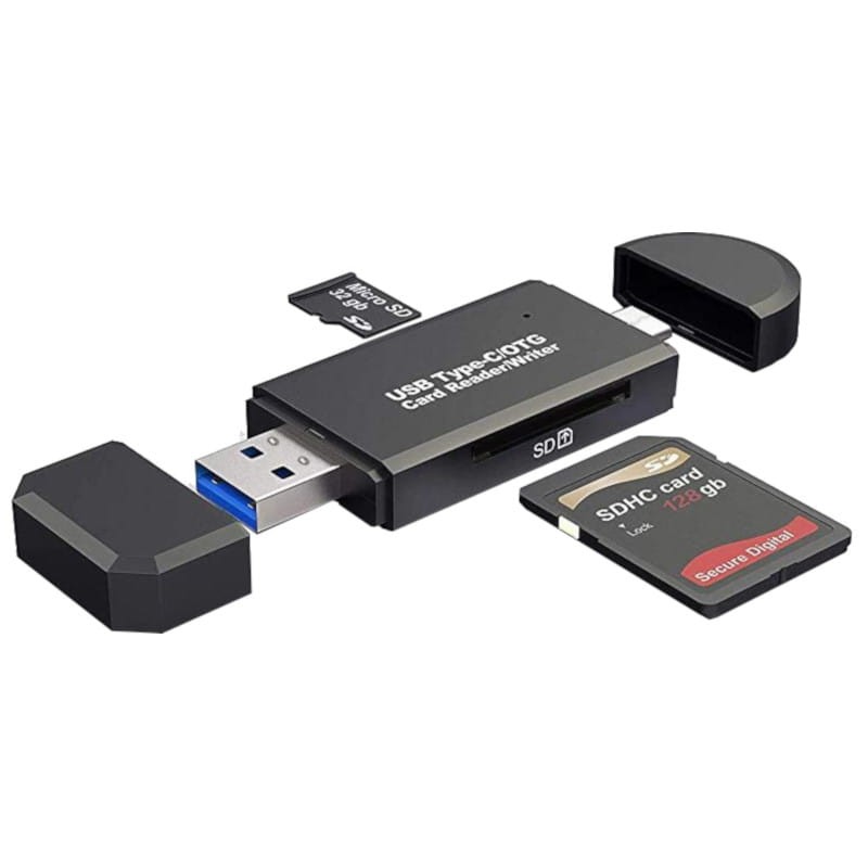 La forma distorsionar radiador Comprar Lector de Tarjetas SD/MicroSD Smartphone 3 en 1 USB 2.0/USB C/Micro  USB - PowerPlanet