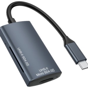 Lector de Tarjetas 4.0 - LS130 Conexión USB Tipo C Ranuras SD y Micro SD Gris