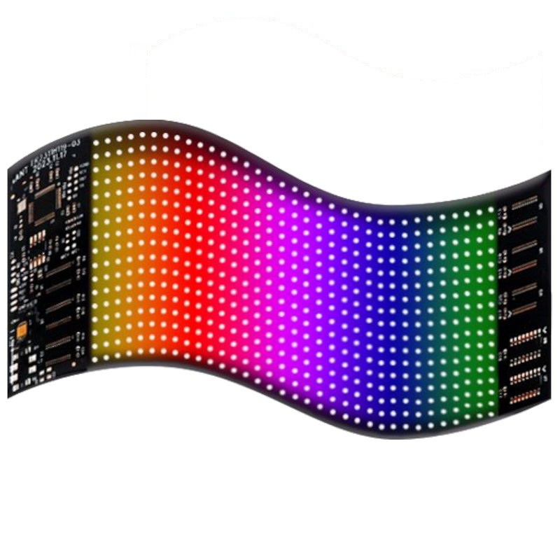 Ecrã de matriz LED RGB flexível para carro 19 x 96 com aplicativo Bluetooth Preto - Item