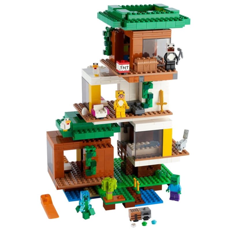 LEGO Minecraft A Casa de Árvore Moderna - 909 Peças