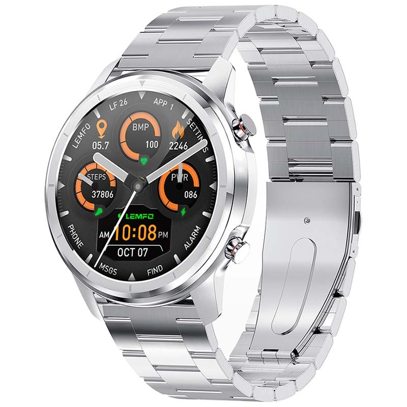 smartwatch with steel strap