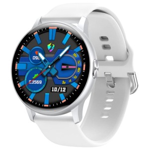 LEMFO LF28 Pro Argent Bracelet en silicone blanc - Montre intelligente