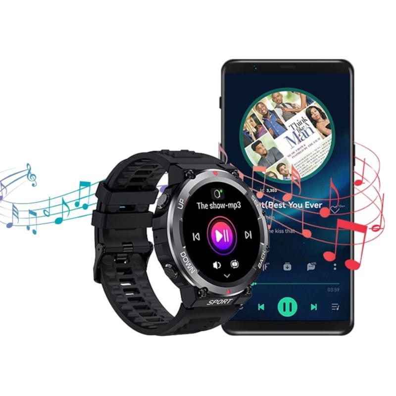 LEMFO LF33 Noir avec Bracelet Noir - Montre Intelligente - Ítem5