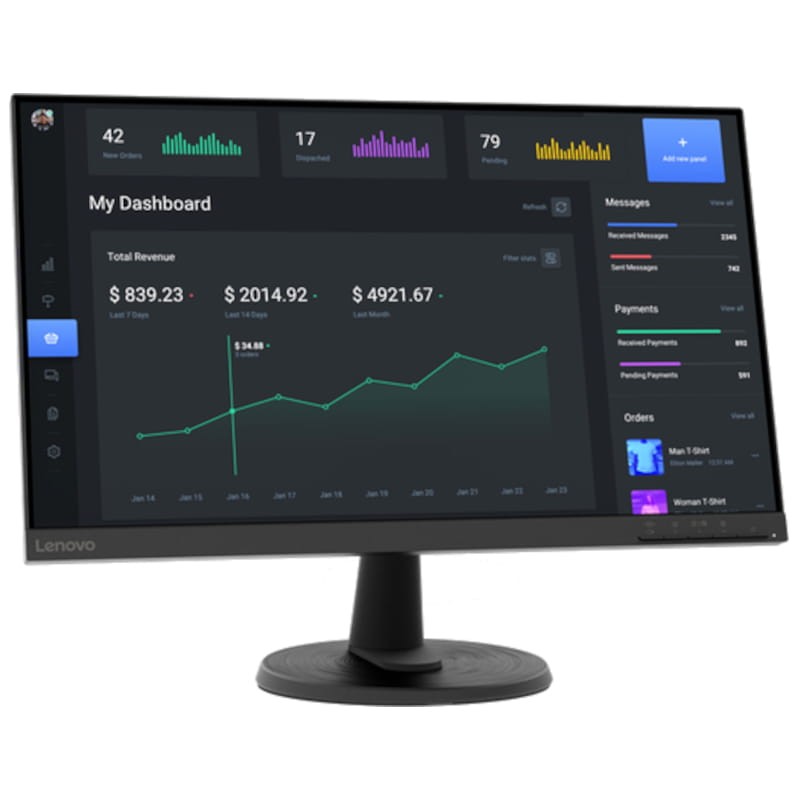 Lenovo D24-40 23.8 Ful HD VA FreeSync Negro - Monitor PC - Ítem1