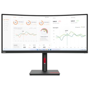 Lenovo ThinkVision T34w-30 34 WQHD VA Curvo Ultrawide Preto - Monitor PC