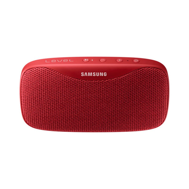 Samsung Level Box Bluetooth Rojo - Altavoz Bluetooth Portátil - Bluetooth 4.1 - Resistencia a Salpicaduras IPX7 - Micrófono - Función Manos Libres - Potencia 8W - Autonomía de hasta 30 Horas, Diseño Portátil, Interfaz de Botones de Reproducción, Carga