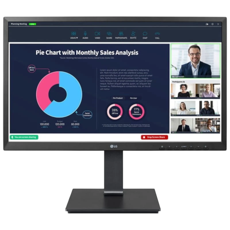 LG 24BP75CP-B 23.8 FullHD IPS con Webcam Negro - Monitor PC - Ítem