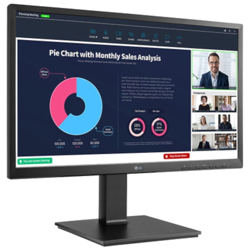 LG 24BP75CP-B 23.8 FullHD IPS con Webcam Negro - Monitor PC - Ítem1