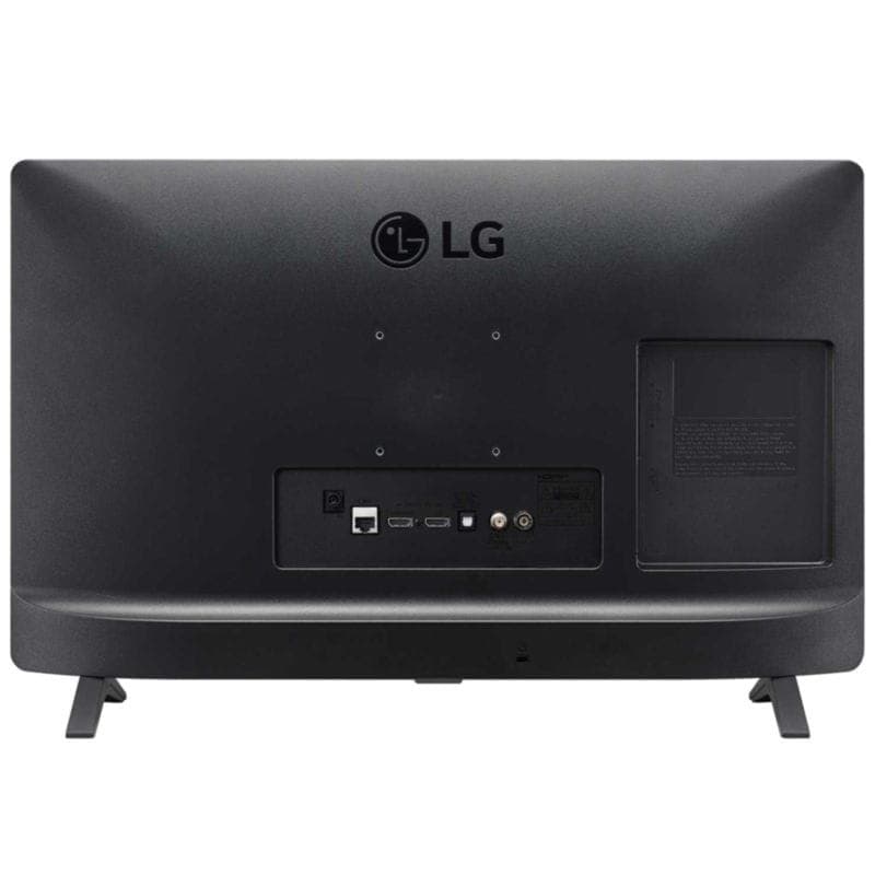 Vista frontal e traseira da Smart TV LG 24" 24TQ520S-PZ.API