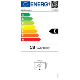 Etiqueta energética para a Smart TV LG 24" 24TQ520S-PZ.API