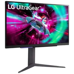LG 27GR93U-B 27 4K UltraHD IPS 144 Hz G-Sync Preto - Monitor de PC vista frontal direita