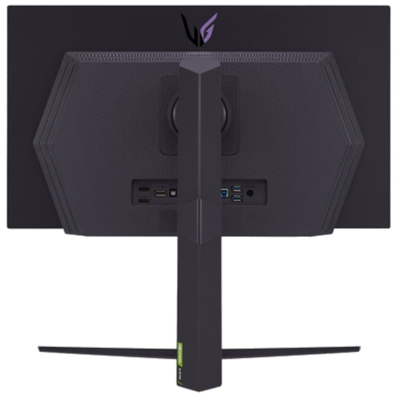 LG 27GS95QE-B 26,5 QHD OLED FreeSync Premium Pro Noir - Vue arrière du moniteur PC