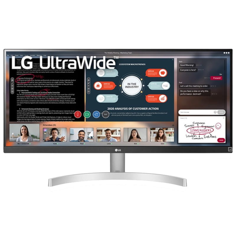 LG 29WN600-W 29 UltraWide Full HD Radeon FreeSync Argent- Moniteur PC - Ítem