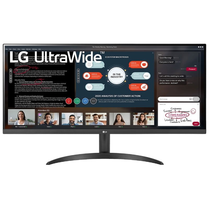 LG 34WP500-B 34 FullHD IPS Ultrawide FreeSync LED - Ítem
