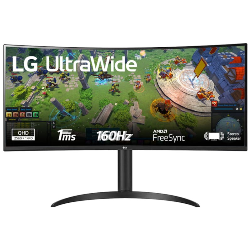 LG 34WP65CP-B.AEU 34 WQHD VA UltraWide Incurvé 160 Hz FreeSync Premium  Noir – Moniteur PC