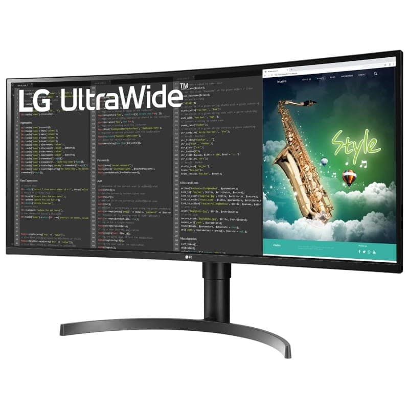 LG 35WN75CP-B 35 UltraWide Quad HD VA LED FreeSync Negro - Monitor PC vista frontal izquierda